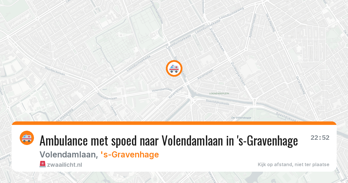 Ambulance met spoed naar Volendamlaan in 's-Gravenhage — 24 mrt 2026