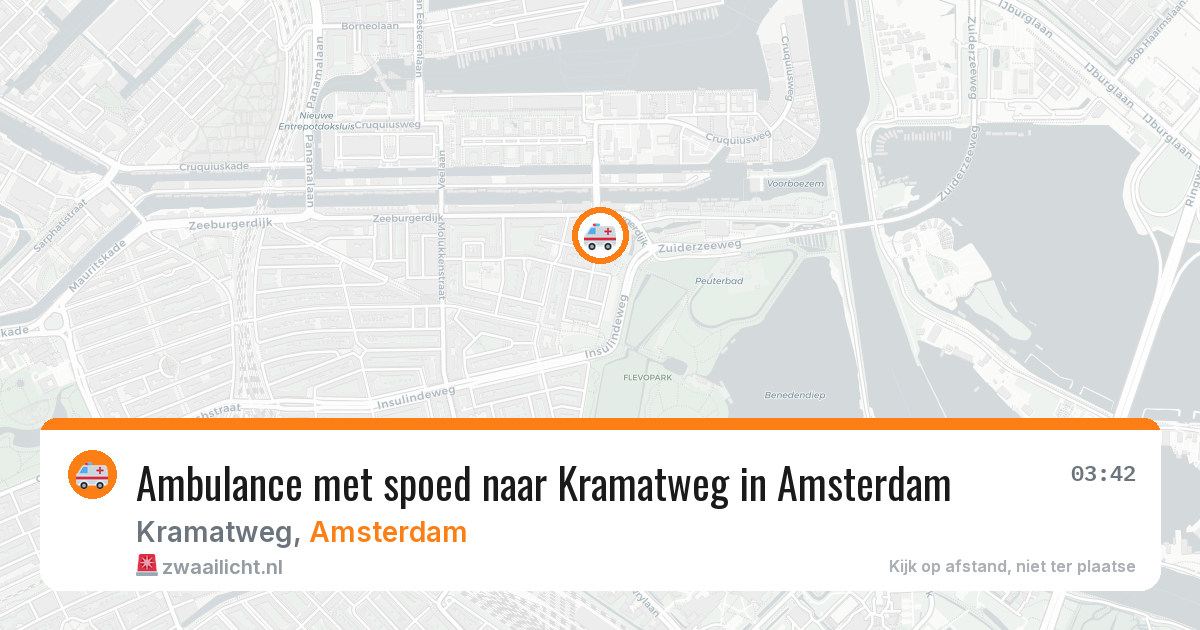 Ambulance met spoed naar Kramatweg in Amsterdam — 12 jun 2026