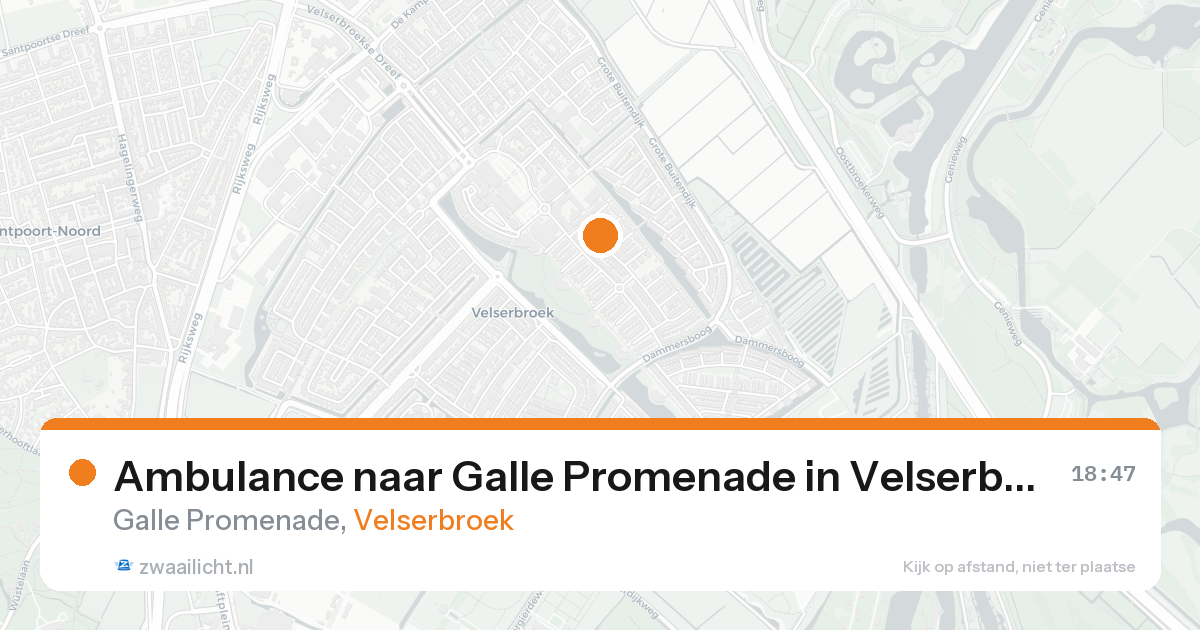 Ambulance naar Galle Promenade in Velserbroek — 21 aug 2026