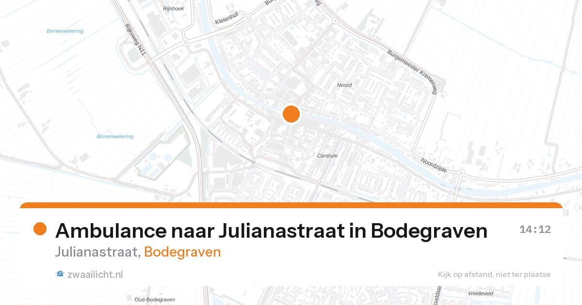 Ambulance naar Julianastraat in Bodegraven — 26 feb 2026