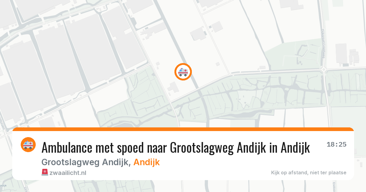 Ambulance met spoed naar Grootslagweg Andijk in Andijk — 15 mrt 2026