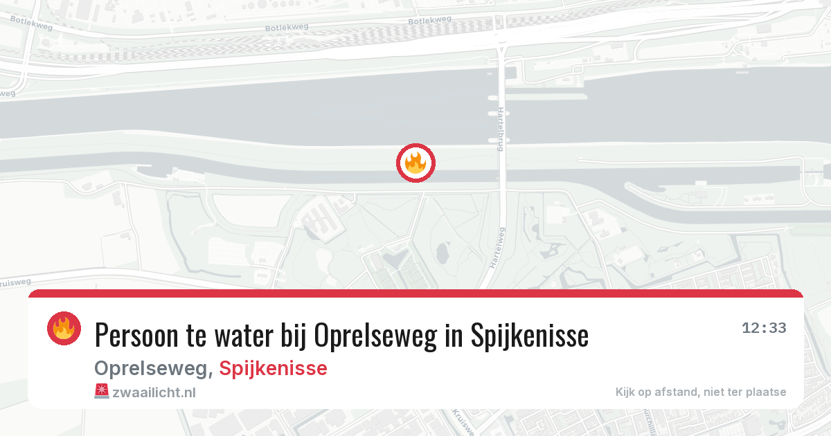 Persoon te water bij Oprelseweg in Spijkenisse — 22 jun 2026
