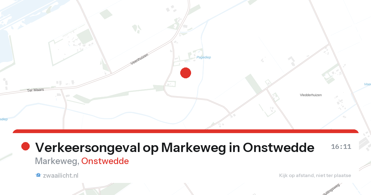 Verkeersongeval op Markeweg in Onstwedde — 28 aug 2026