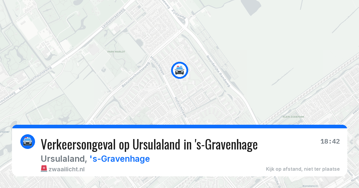 Verkeersongeval op Ursulaland in 's-Gravenhage — 3 jul 2026