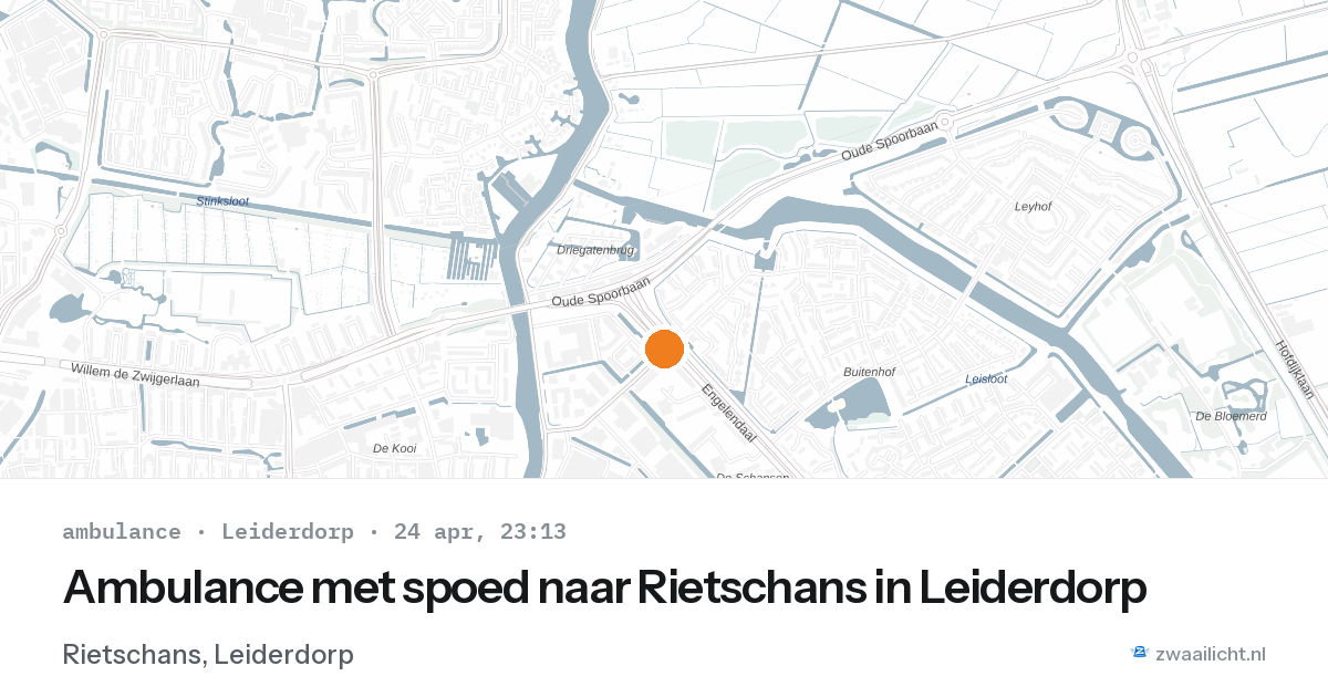 Ambulance met spoed naar Rietschans in Leiderdorp — 24 apr 2026