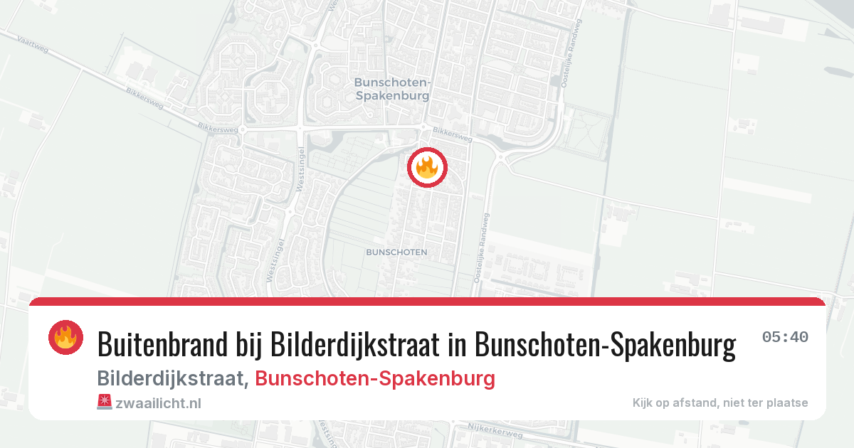 Buitenbrand bij Bilderdijkstraat in Bunschoten-Spakenburg — 4 jul 2026