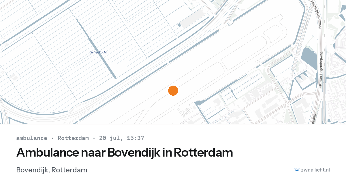 Ambulance naar Bovendijk in Rotterdam — 20 jul 2026