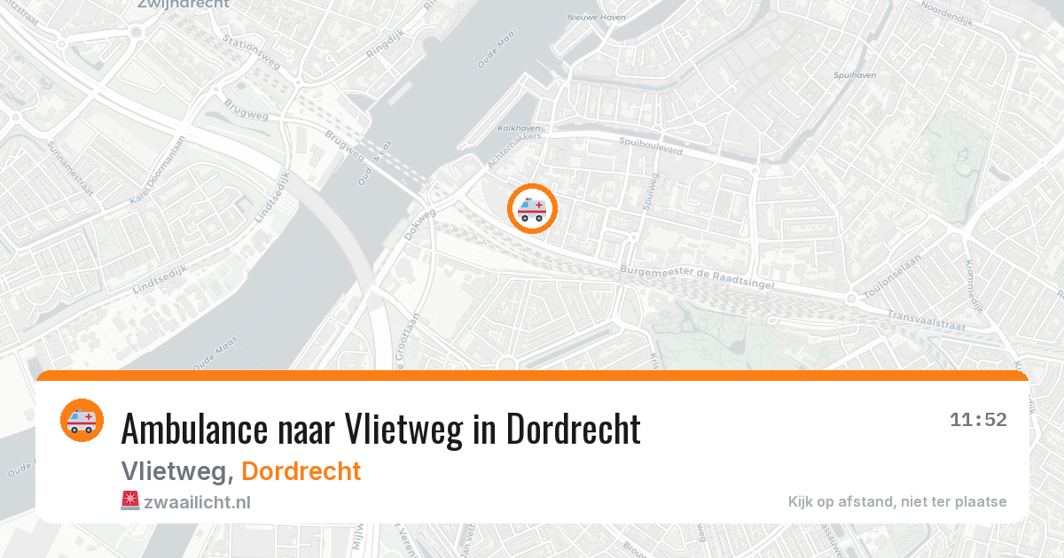 Ambulance naar Vlietweg in Dordrecht — 11 aug 2026