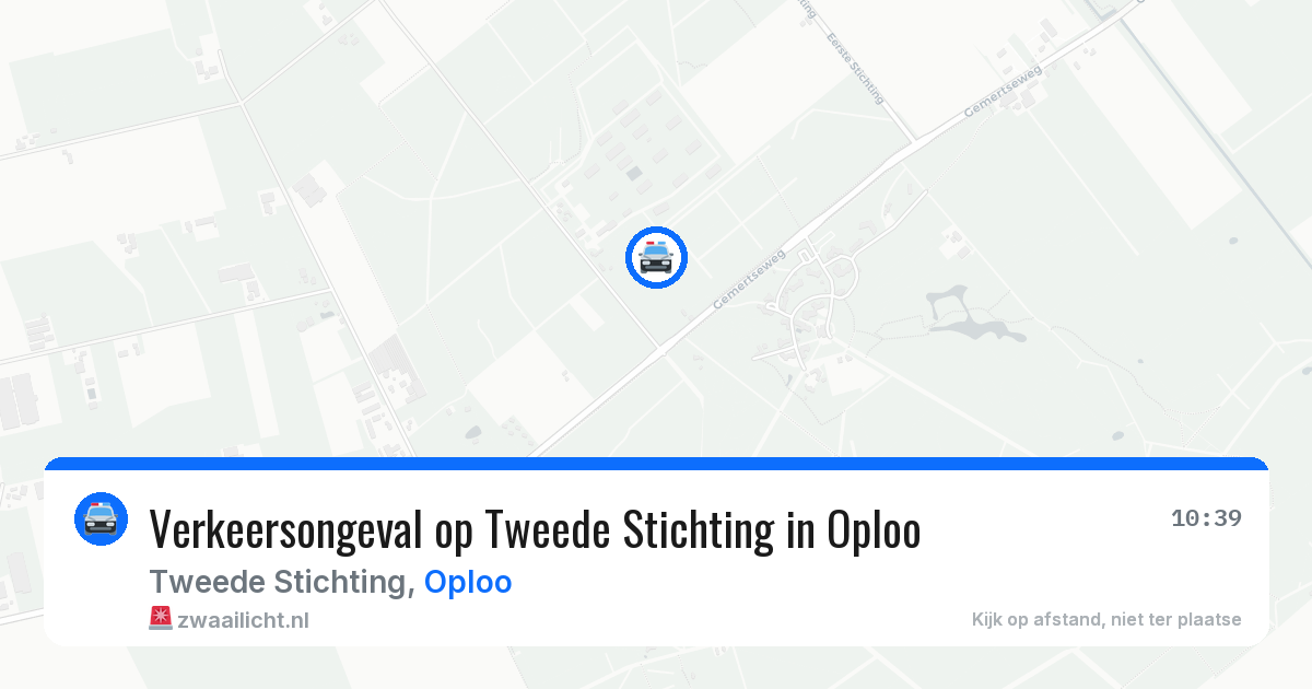 Verkeersongeval op Tweede Stichting in Oploo — 25 jul 2026