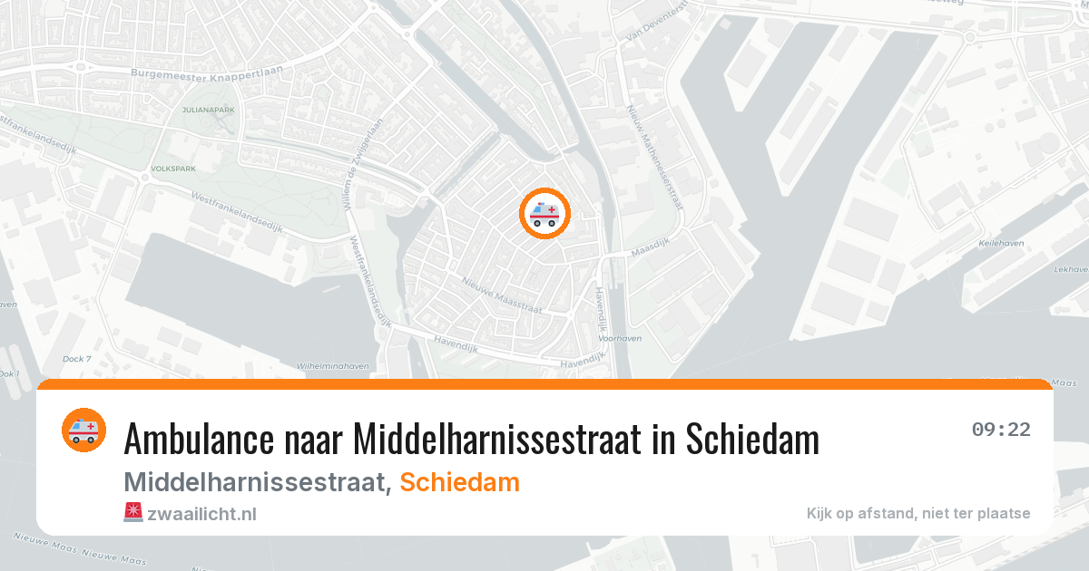 Ambulance naar Middelharnissestraat in Schiedam — 13 jun 2026