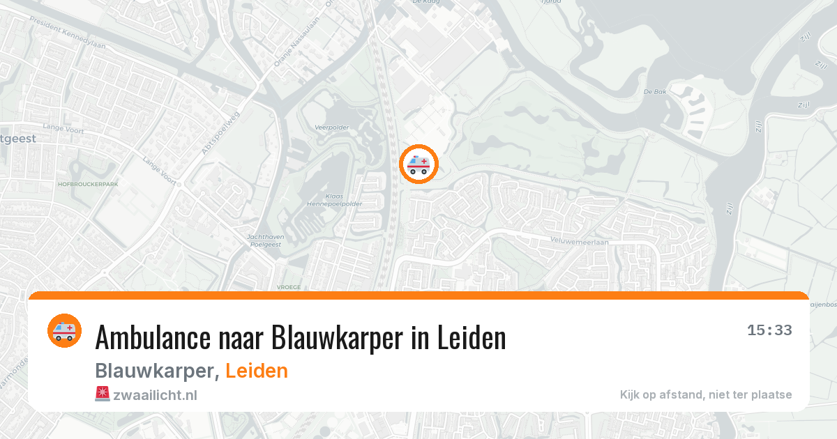 Ambulance naar Blauwkarper in Leiden — 11 jun 2026