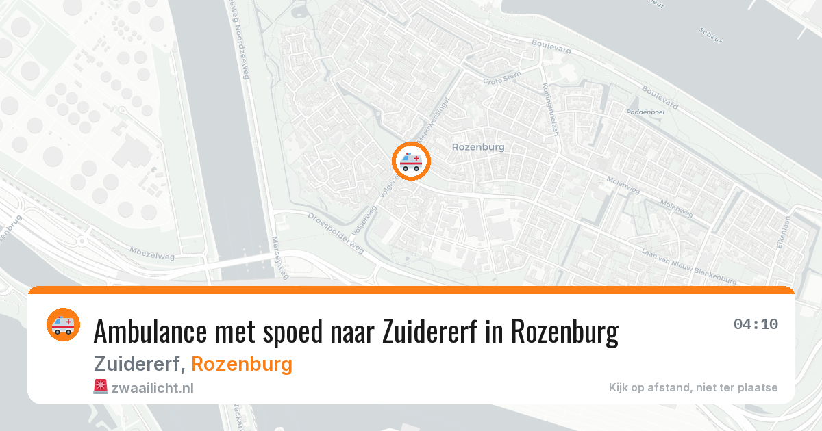 Ambulance met spoed naar Zuidererf in Rozenburg — 31 jul 2026