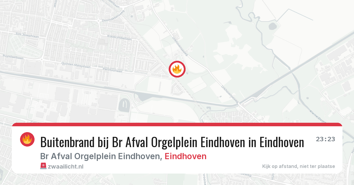 Buitenbrand bij Br Afval Orgelplein Eindhoven in Eindhoven — 10 aug 2026