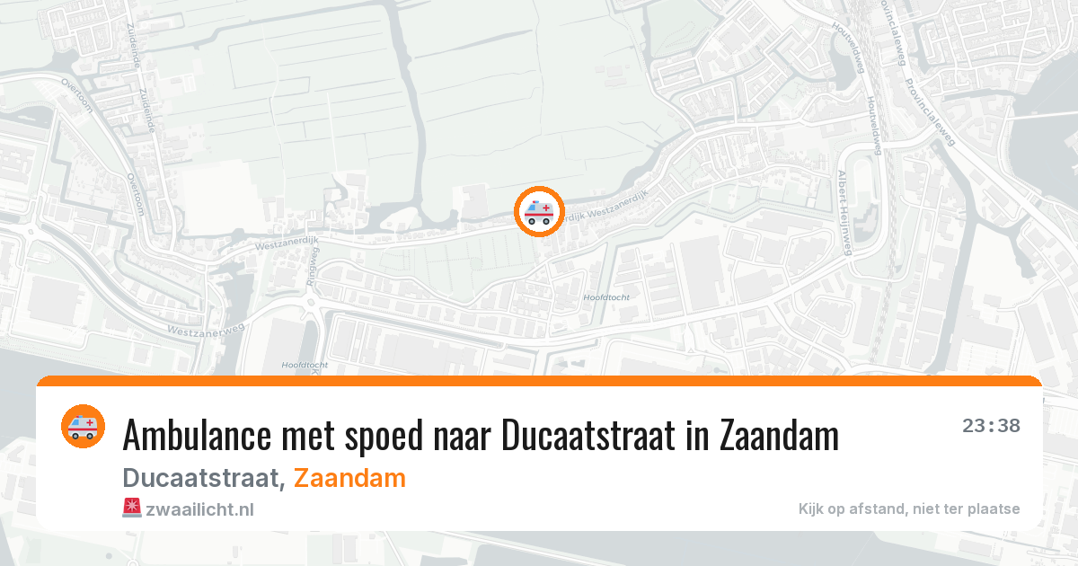 Ambulance met spoed naar Ducaatstraat in Zaandam — 30 jul 2026