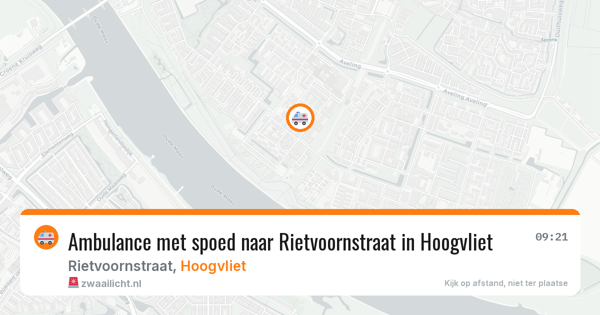 Ambulance met spoed naar Rietvoornstraat in Hoogvliet — 29 jul 2026