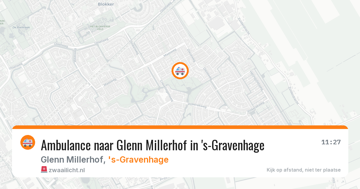 Ambulance naar Glenn Millerhof in 's-Gravenhage — 5 apr 2026