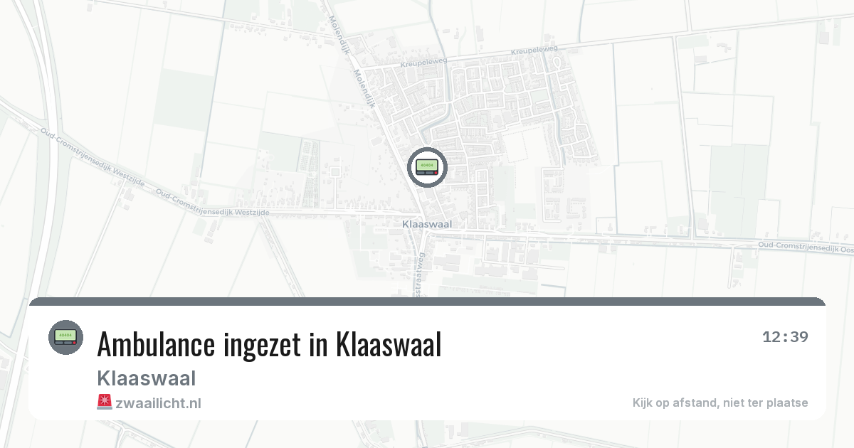 Ambulance ingezet in Klaaswaal — 8 jun 2026
