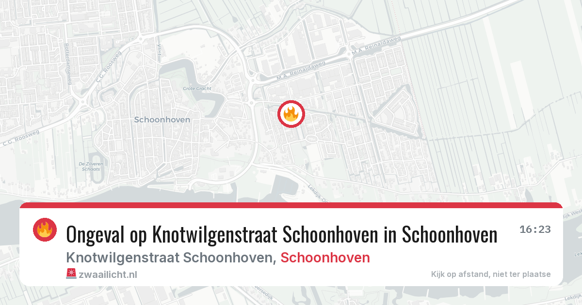 Ongeval op Knotwilgenstraat Schoonhoven in Schoonhoven — 1 jul 2026