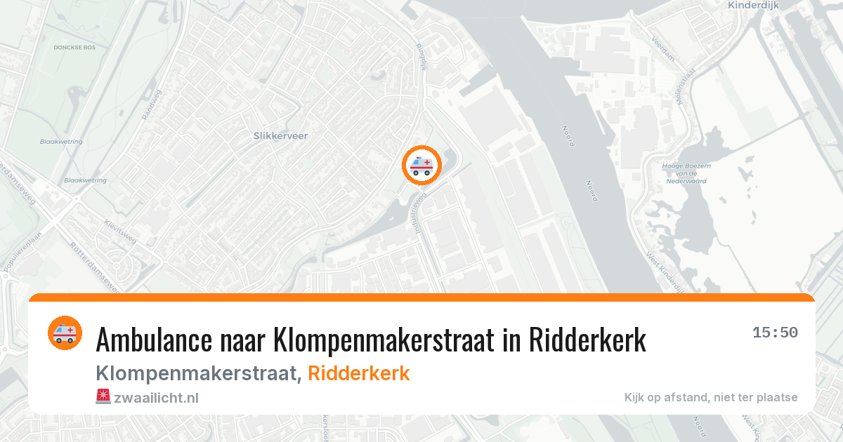 Ambulance naar Klompenmakerstraat in Ridderkerk — 28 jul 2026