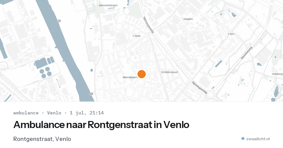 Ambulance naar Rontgenstraat in Venlo — 1 jul 2026