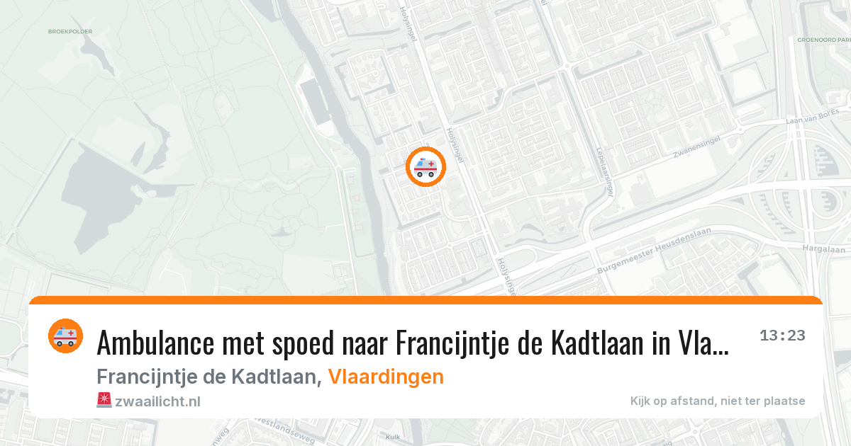 Ambulance met spoed naar Francijntje de Kadtlaan in Vlaardingen — 14 jul 2026