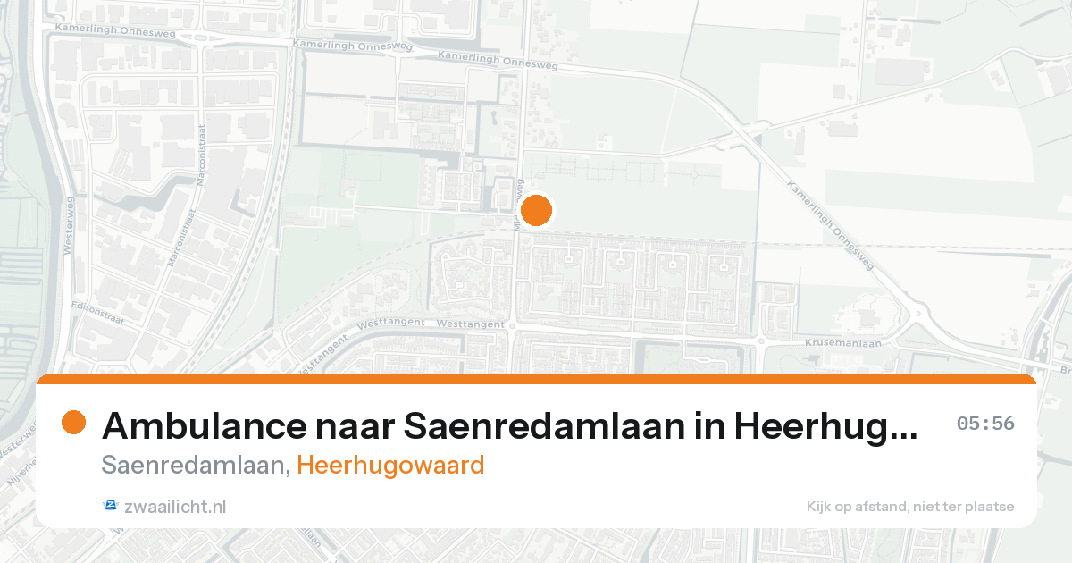 Ambulance naar Saenredamlaan in Heerhugowaard — 19 aug 2026
