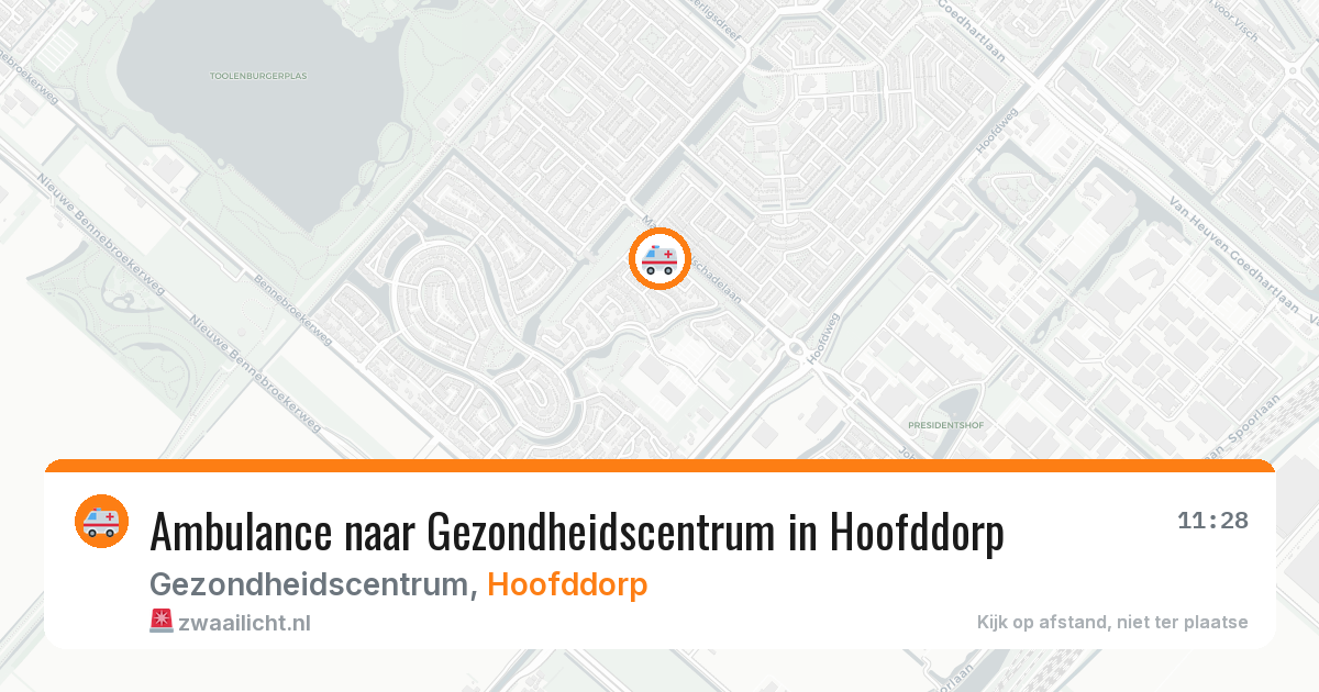 Ambulance naar Gezondheidscentrum in Hoofddorp — 7 jul 2026