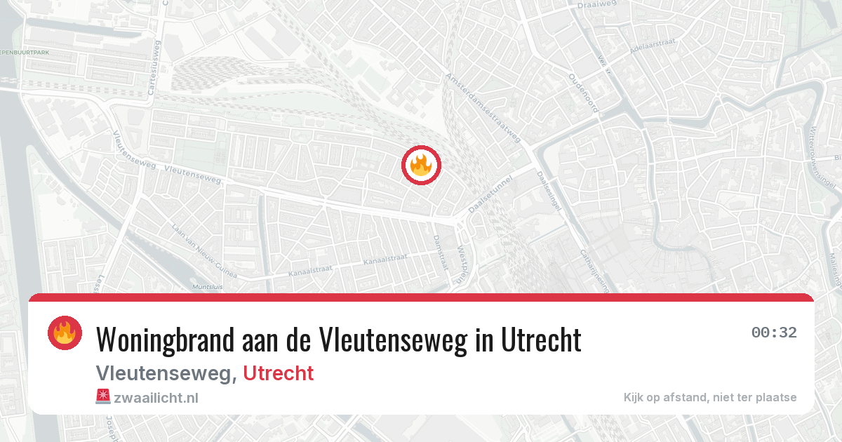 Woningbrand aan de Vleutenseweg in Utrecht — 9 jul 2026