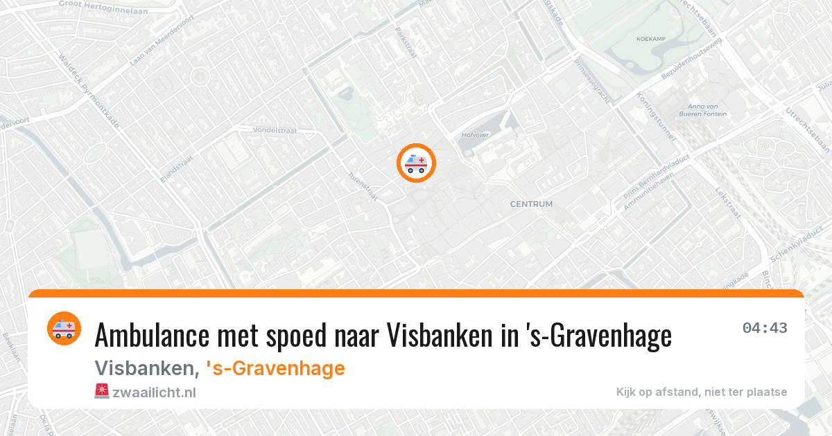 Ambulance met spoed naar Visbanken in 's-Gravenhage — 14 jul 2026