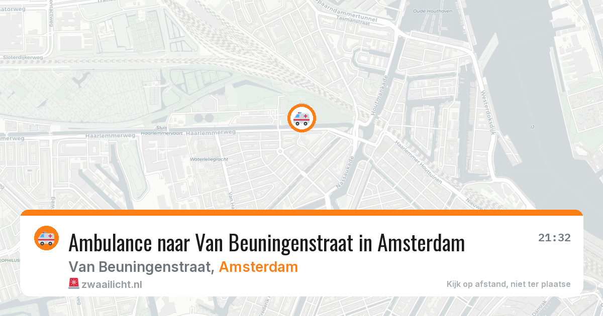 Ambulance naar Van Beuningenstraat in Amsterdam — 22 jun 2026