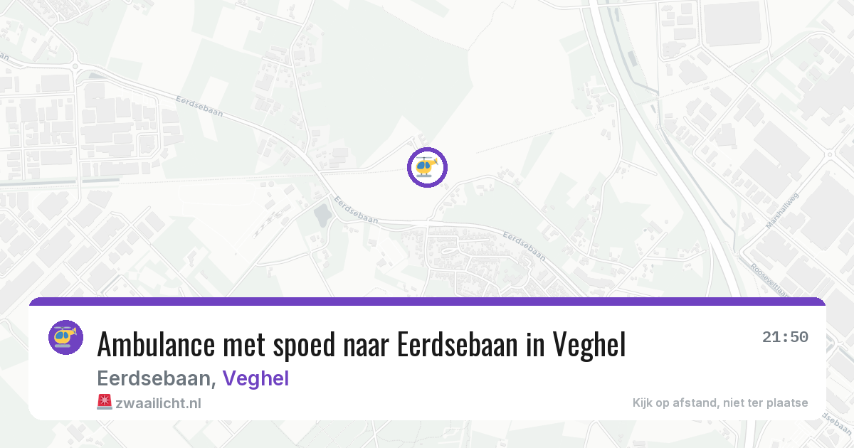 Ambulance met spoed naar Eerdsebaan in Veghel — 1 aug 2026