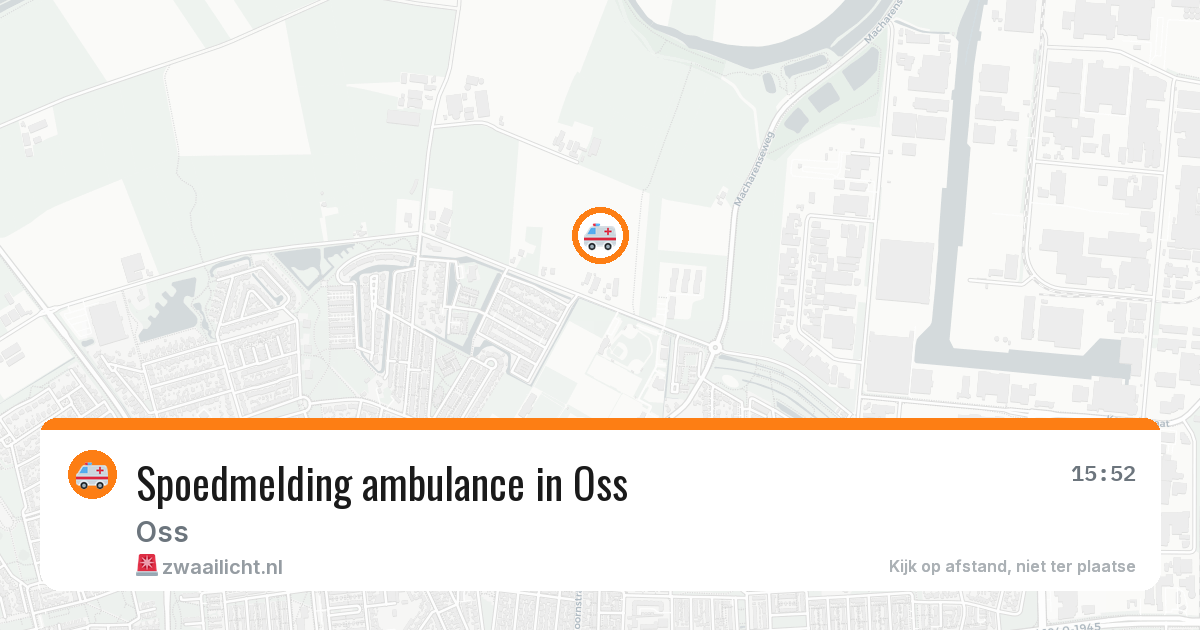Spoedmelding ambulance in Oss — 10 aug 2026