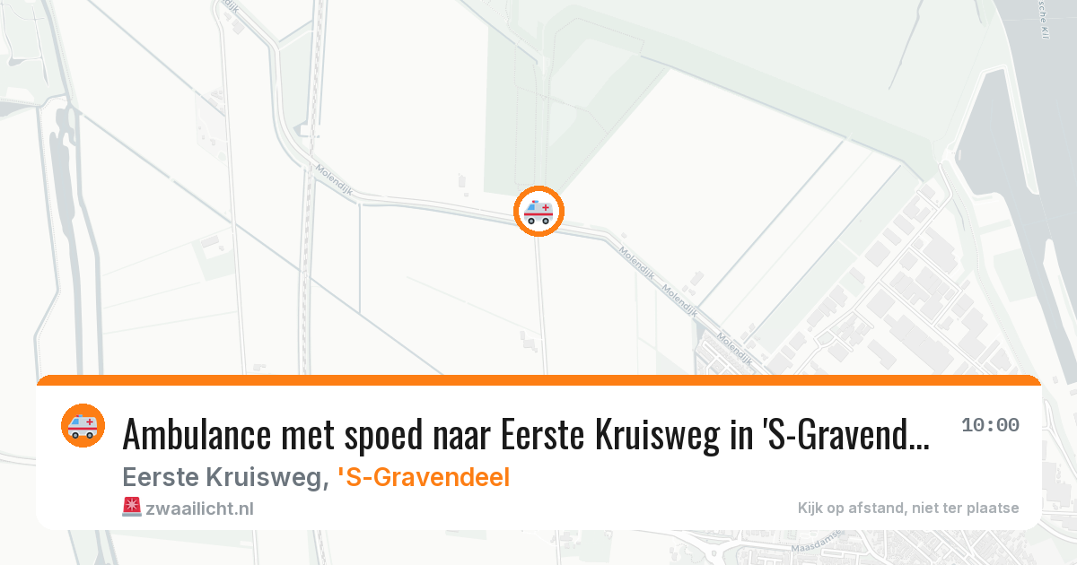 Ambulance met spoed naar Eerste Kruisweg in 'S-Gravendeel — 5 jun 2026
