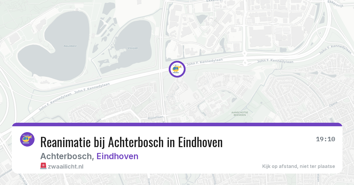 Reanimatie bij Achterbosch in Eindhoven — 19 jul 2026