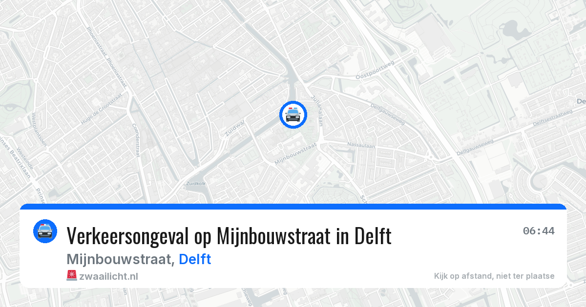 Verkeersongeval op Mijnbouwstraat in Delft — 4 jun 2026