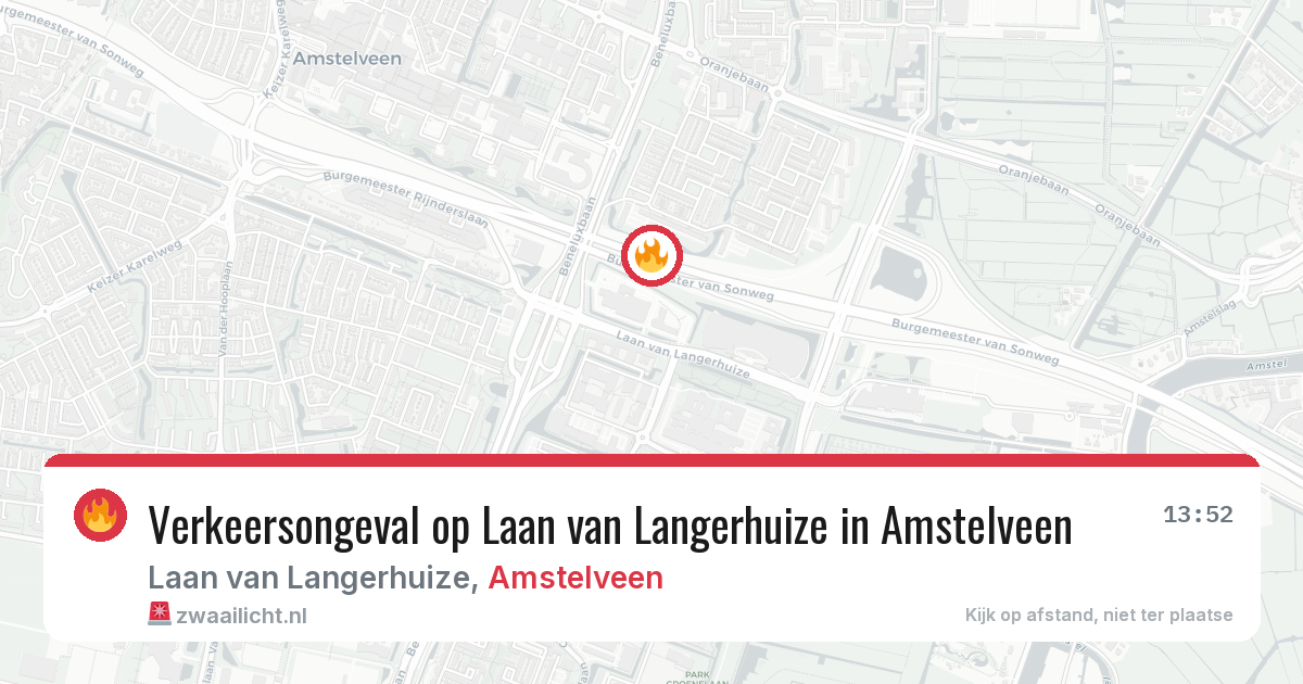 Verkeersongeval op Laan van Langerhuize in Amstelveen — 12 mei 2026