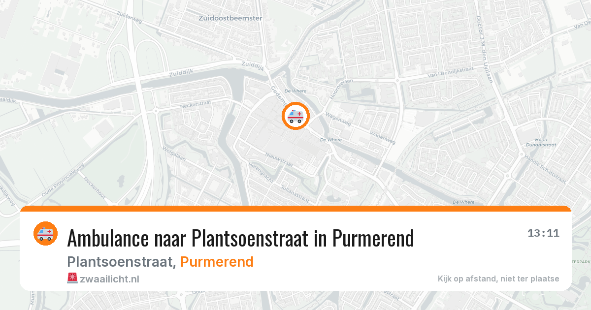 Ambulance naar Plantsoenstraat in Purmerend — 28 jun 2026