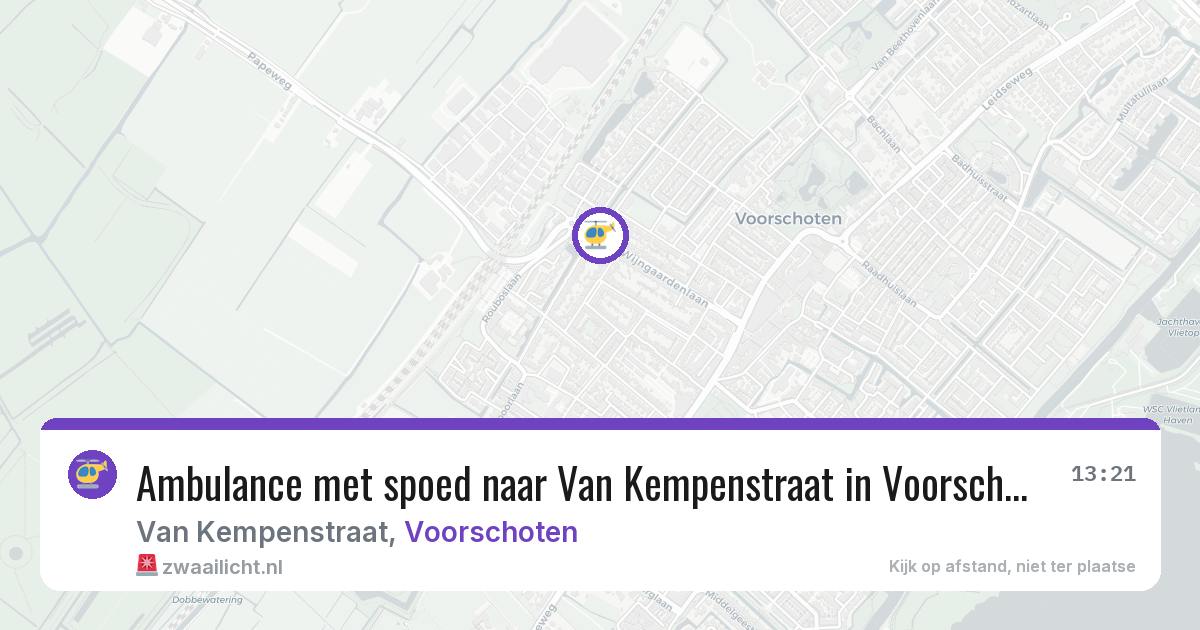 Ambulance met spoed naar Van Kempenstraat in Voorschoten — 12 feb 2026