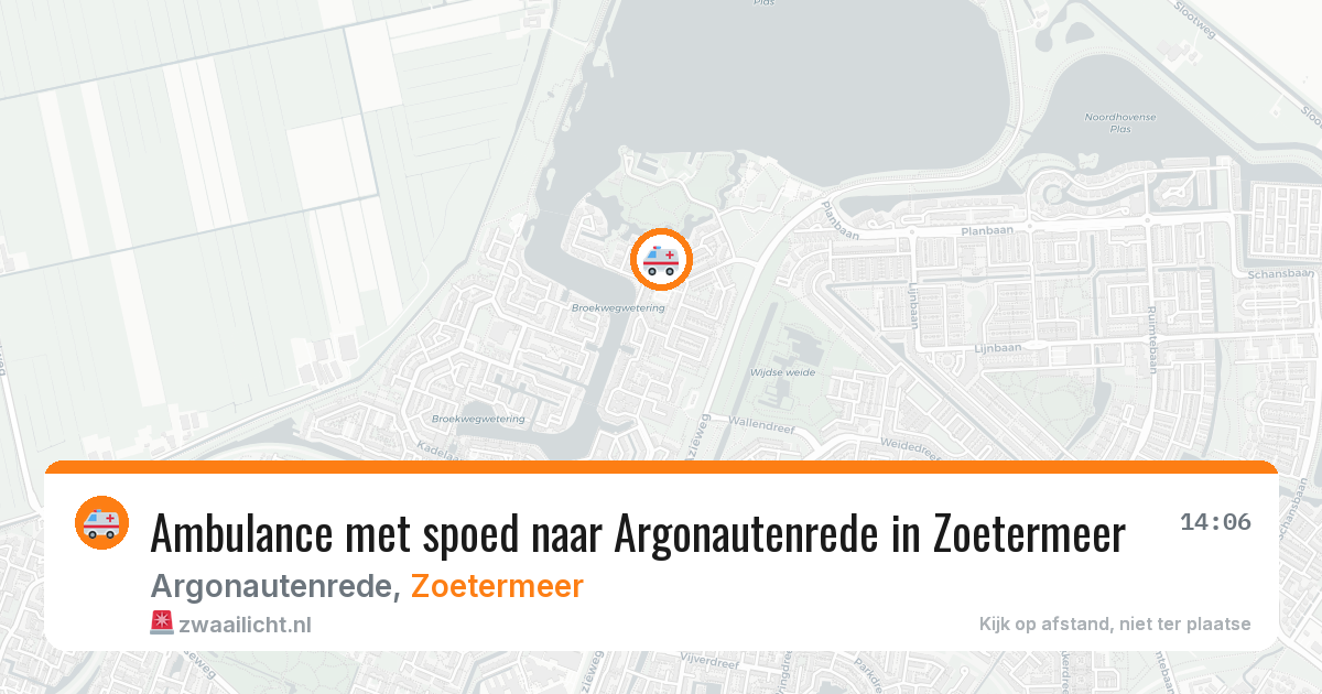 Ambulance met spoed naar Argonautenrede in Zoetermeer — 6 apr 2026
