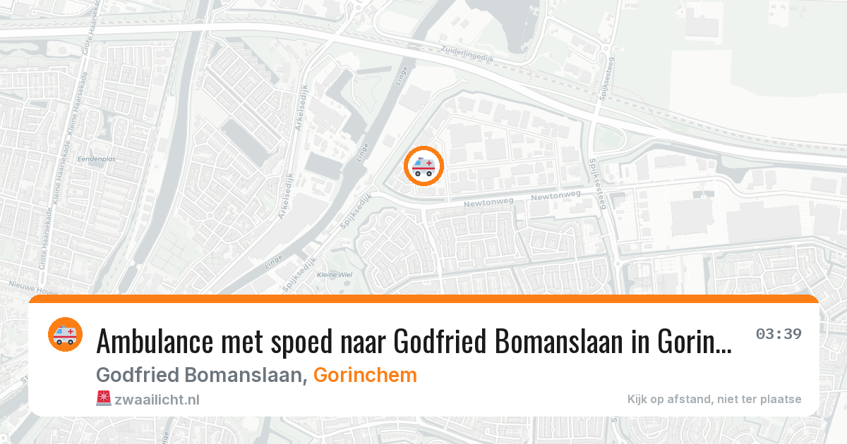 Ambulance met spoed naar Godfried Bomanslaan in Gorinchem — 27 mrt 2026
