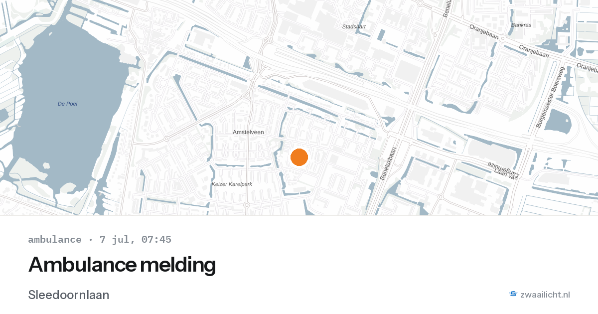 Ambulance melding — 7 jul 2026