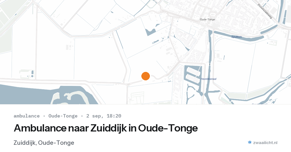 Ambulance naar Zuiddijk in Oude-Tonge — 2 sep 2026