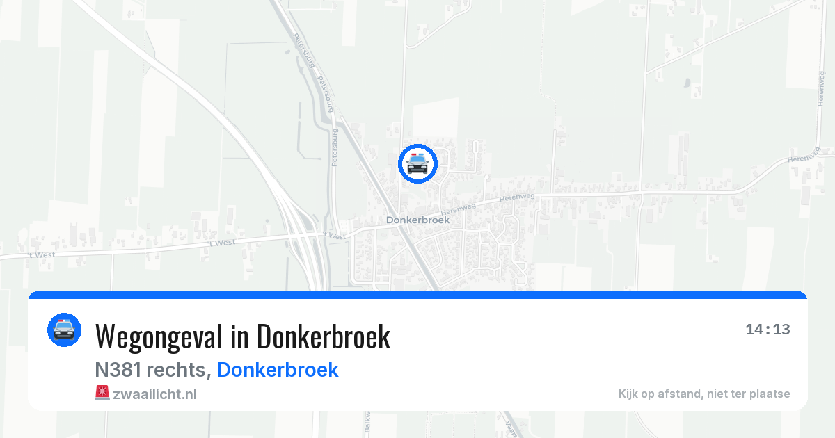 Wegongeval in Donkerbroek — 20 jan 2026