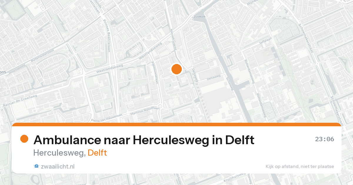 Ambulance naar Herculesweg in Delft — 18 aug 2026