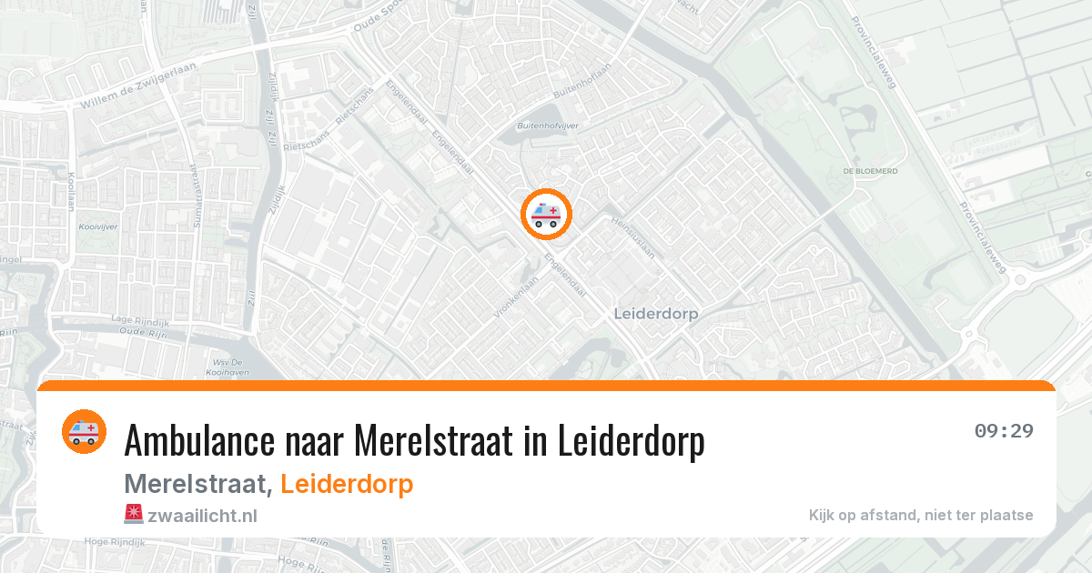 Ambulance naar Merelstraat in Leiderdorp — 3 aug 2026