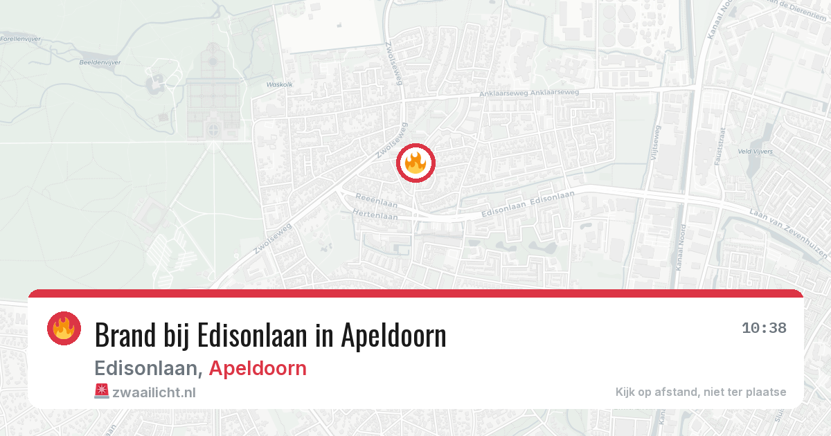 Brand bij Edisonlaan in Apeldoorn — 7 aug 2026