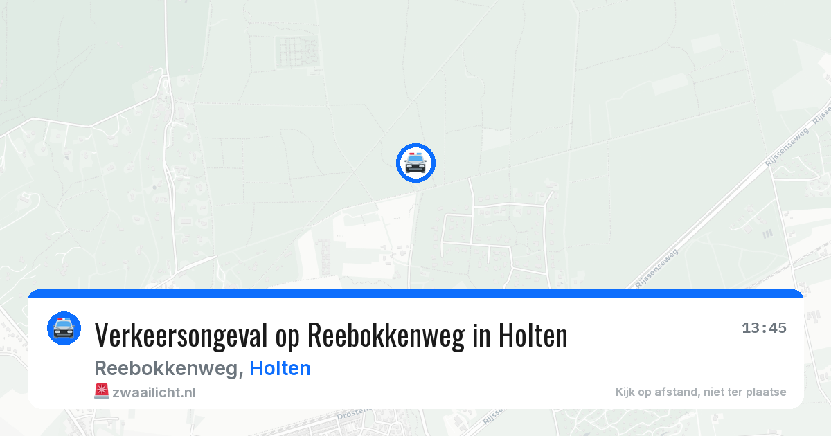 Verkeersongeval op Reebokkenweg in Holten — 3 apr 2026