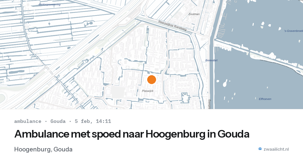 Ambulance met spoed naar Hoogenburg in Gouda — 5 feb 2026