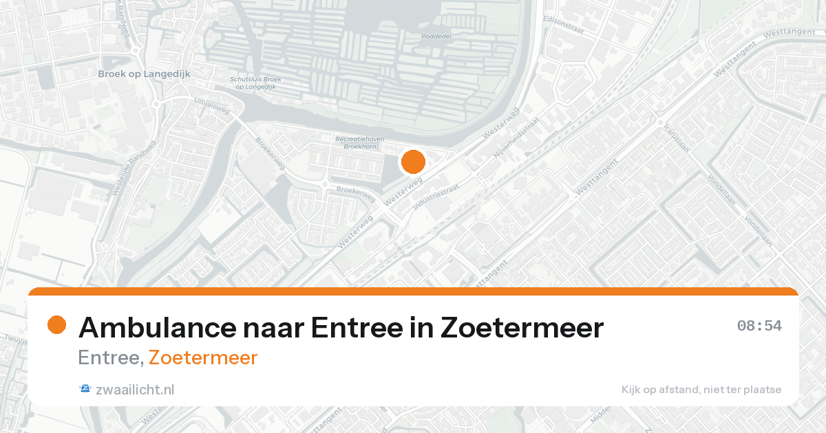 Ambulance naar Entree in Zoetermeer — 20 aug 2026