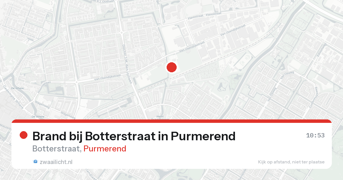 Brand bij Botterstraat in Purmerend — 1 mrt 2026